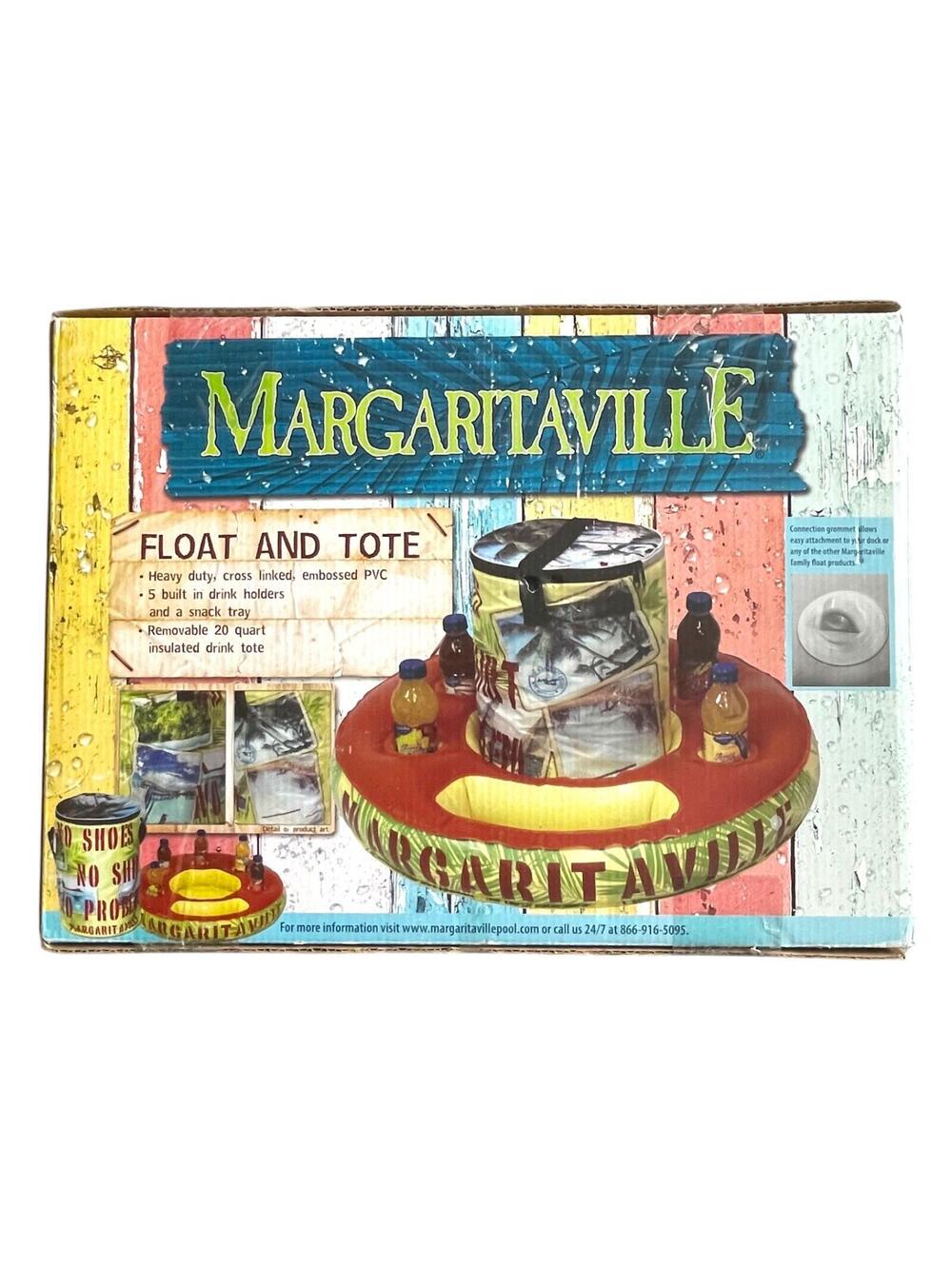 Margaritaville Float & Tote Cooler Pool Float 5 Cup Holders NEW In Box! - Picture 2 of 9